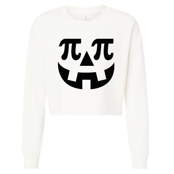 Pumpkin Pi Pie  Punny Halloween Costume Math Pun Cropped Pullover Crew