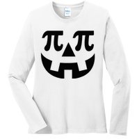 Pumpkin Pi Pie  Punny Halloween Costume Math Pun Ladies Long Sleeve Shirt