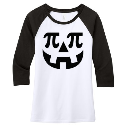 Pumpkin Pi Pie  Punny Halloween Costume Math Pun Women's Tri-Blend 3/4-Sleeve Raglan Shirt