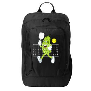 Pickle Playing Pickleball Funny Pickleball Paddleball City Backpack