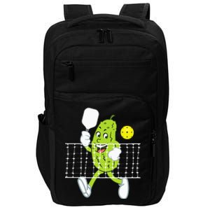 Pickle Playing Pickleball Funny Pickleball Paddleball Impact Tech Backpack