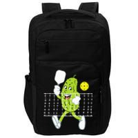 Pickle Playing Pickleball Funny Pickleball Paddleball Impact Tech Backpack