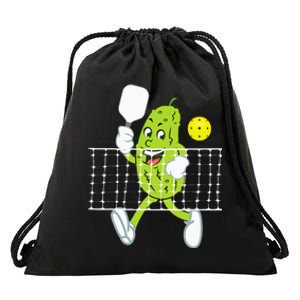 Pickle Playing Pickleball Funny Pickleball Paddleball Drawstring Bag