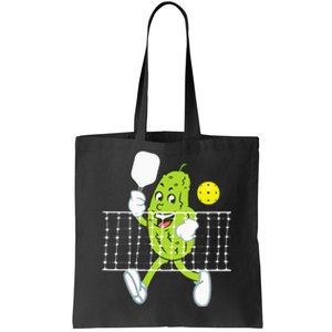 Pickle Playing Pickleball Funny Pickleball Paddleball Tote Bag