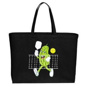 Pickle Playing Pickleball Funny Pickleball Paddleball Cotton Canvas Jumbo Tote