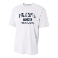 Philadelphia Pennsylvania Pa Youth Performance Sprint T-Shirt