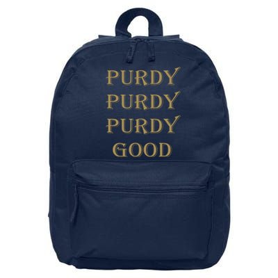 Purdy Purdy Purdy Good Football Quarterback 16 in Basic Backpack