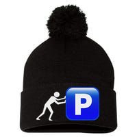 Pushin P Pom Pom 12in Knit Beanie