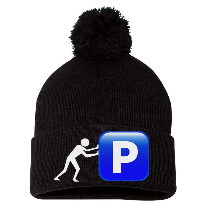 Pushin P Pom Pom 12in Knit Beanie