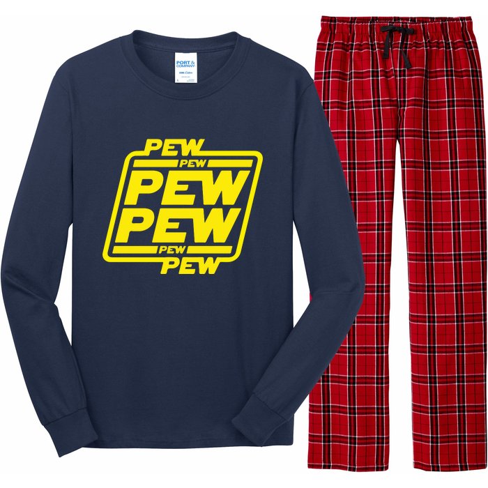 Pew Pew Pew Humor Meme Quote Costume Long Sleeve Pajama Set