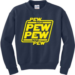 Pew Pew Pew Humor Meme Quote Costume Kids Sweatshirt