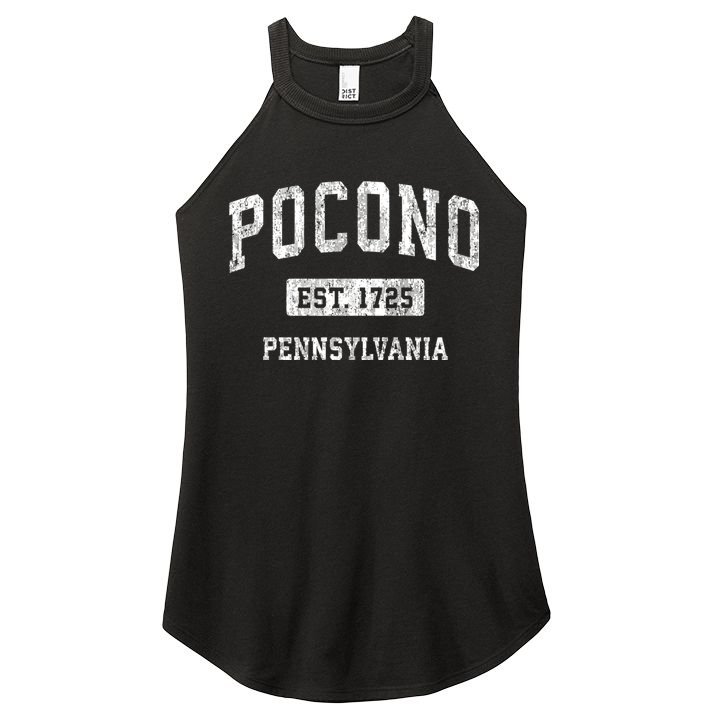 Pocono Pennsylvania Pa Vintage Sports Women's Perfect Tri Rocker Tank