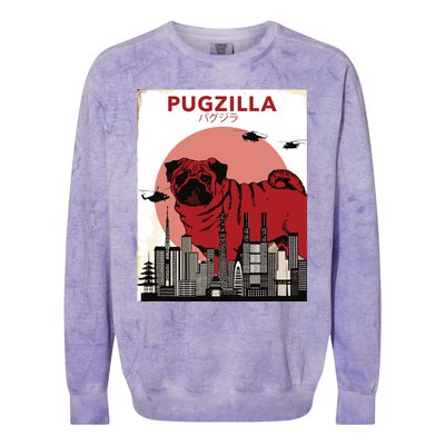 Pug Pugzilla Colorblast Crewneck Sweatshirt