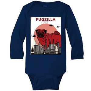 Pug Pugzilla Baby Long Sleeve Bodysuit