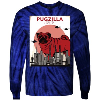 Pug Pugzilla Tie-Dye Long Sleeve Shirt