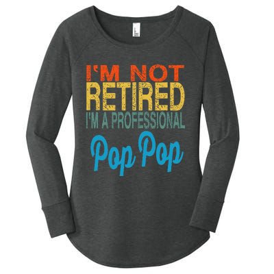 Pop Pop Pop Pop Fathers Day For Grandpa Women's Perfect Tri Tunic Long Sleeve Shirt