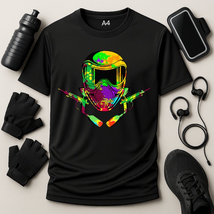 Paintball Player Paint Shooting Paintballer Air Gun Cooling Performance Crew T-Shirt