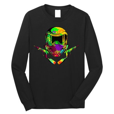 Paintball Player Paint Shooting Paintballer Air Gun Long Sleeve Shirt