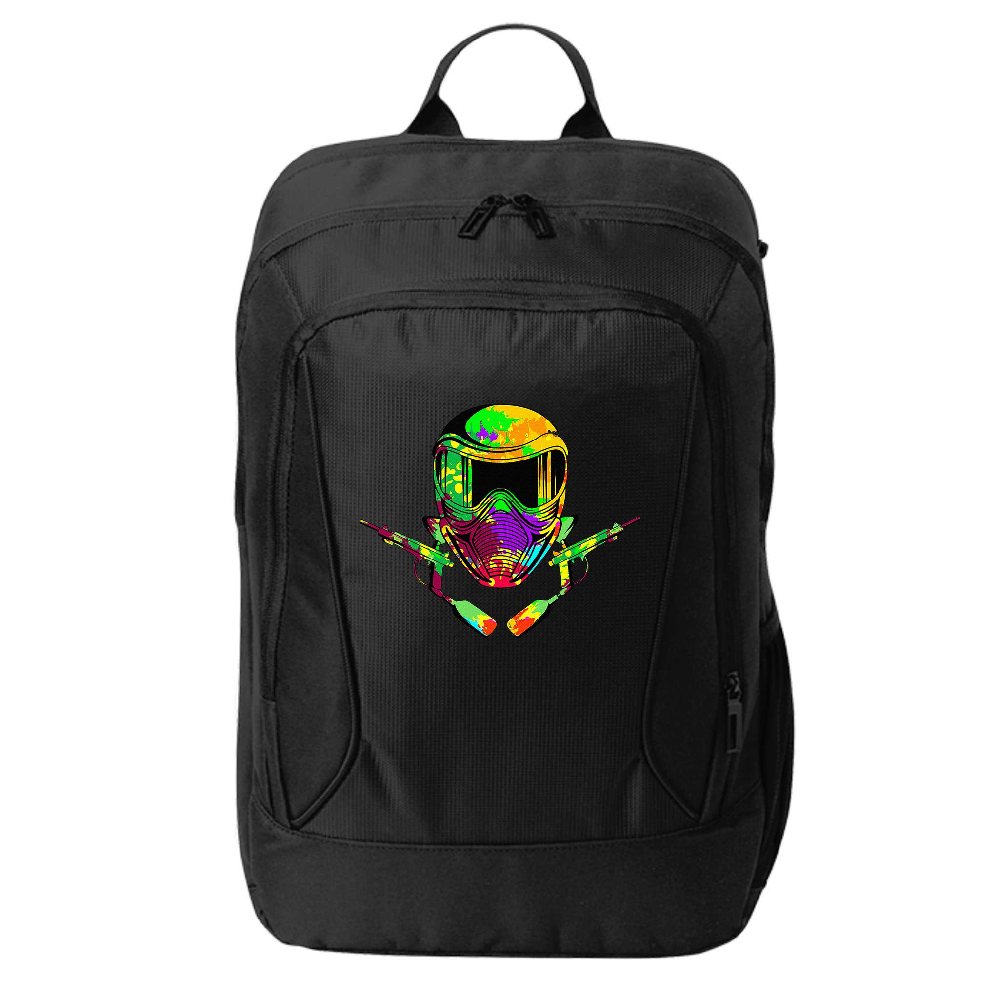 Paintball Player Paint Shooting Paintballer Air Gun City Backpack