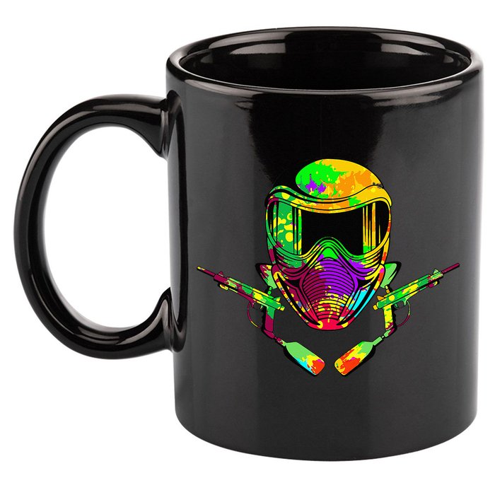 Paintball Player Paint Shooting Paintballer Air Gun 11oz C Handle Ceramic Mug