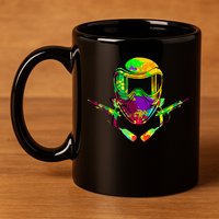 Paintball Player Paint Shooting Paintballer Air Gun 11oz C Handle Ceramic Mug