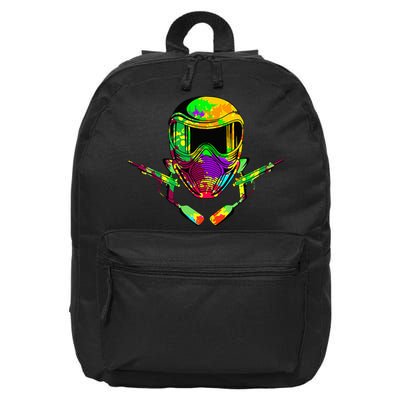 Paintball Player Paint Shooting Paintballer Air Gun 16 in Basic Backpack