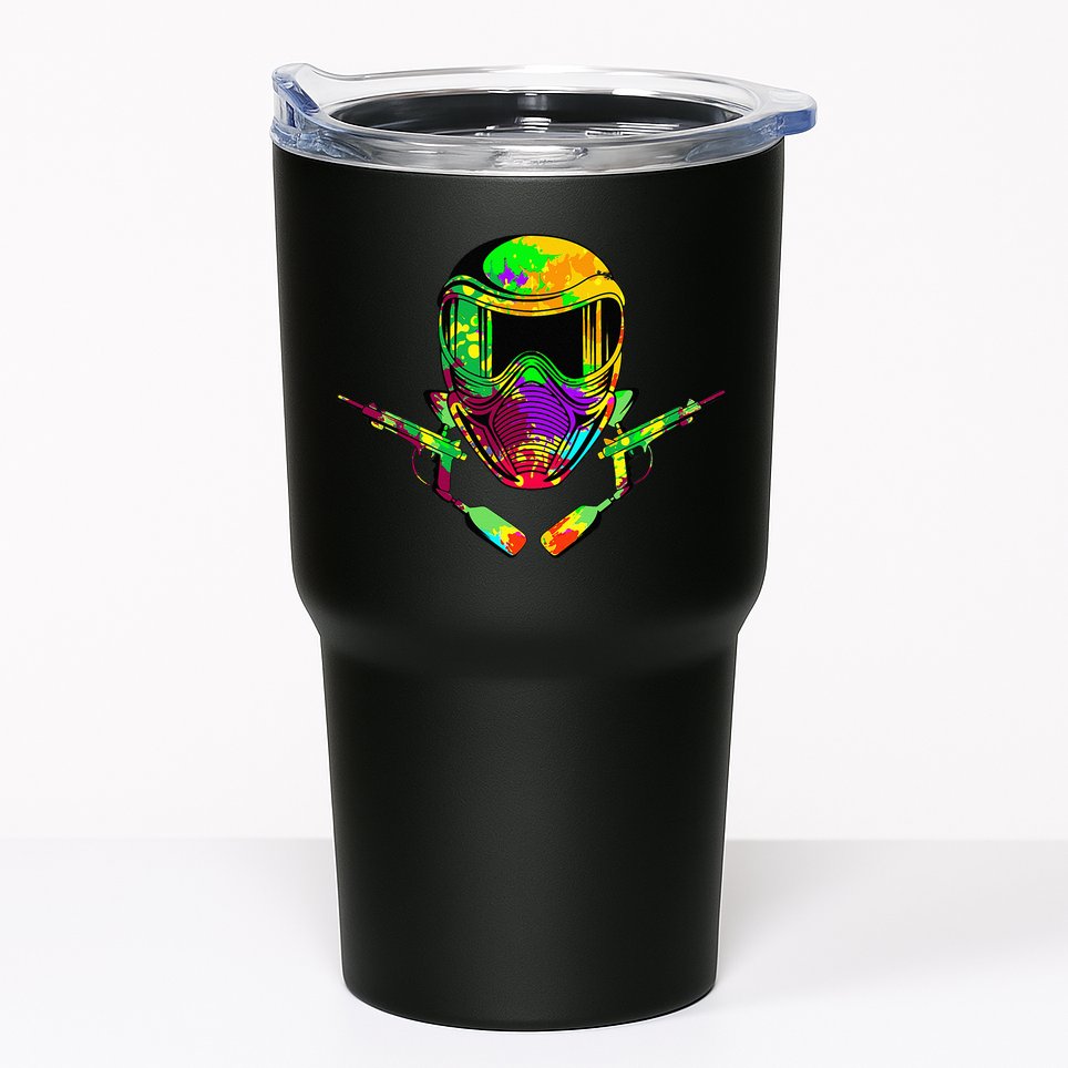 Paintball Player Paint Shooting Paintballer Air Gun Tumbler