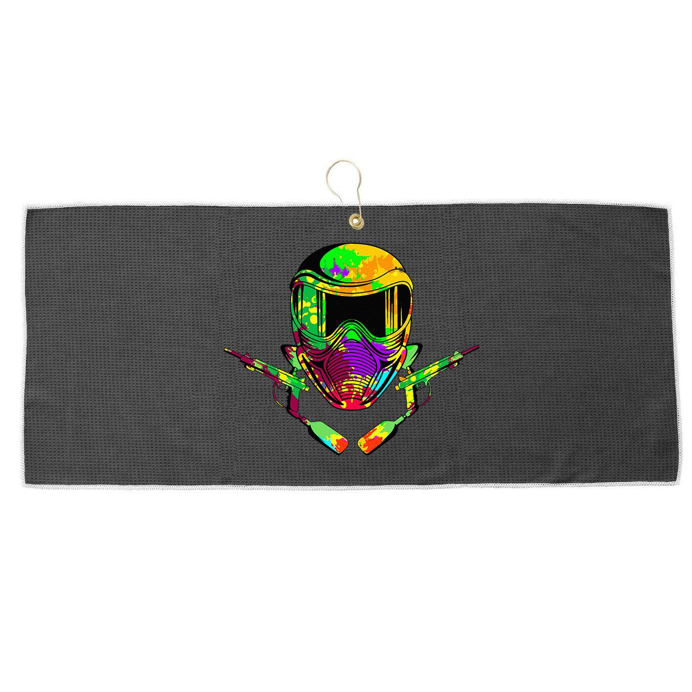 Paintball Player Paint Shooting Paintballer Air Gun Large Microfiber Waffle Golf Towel