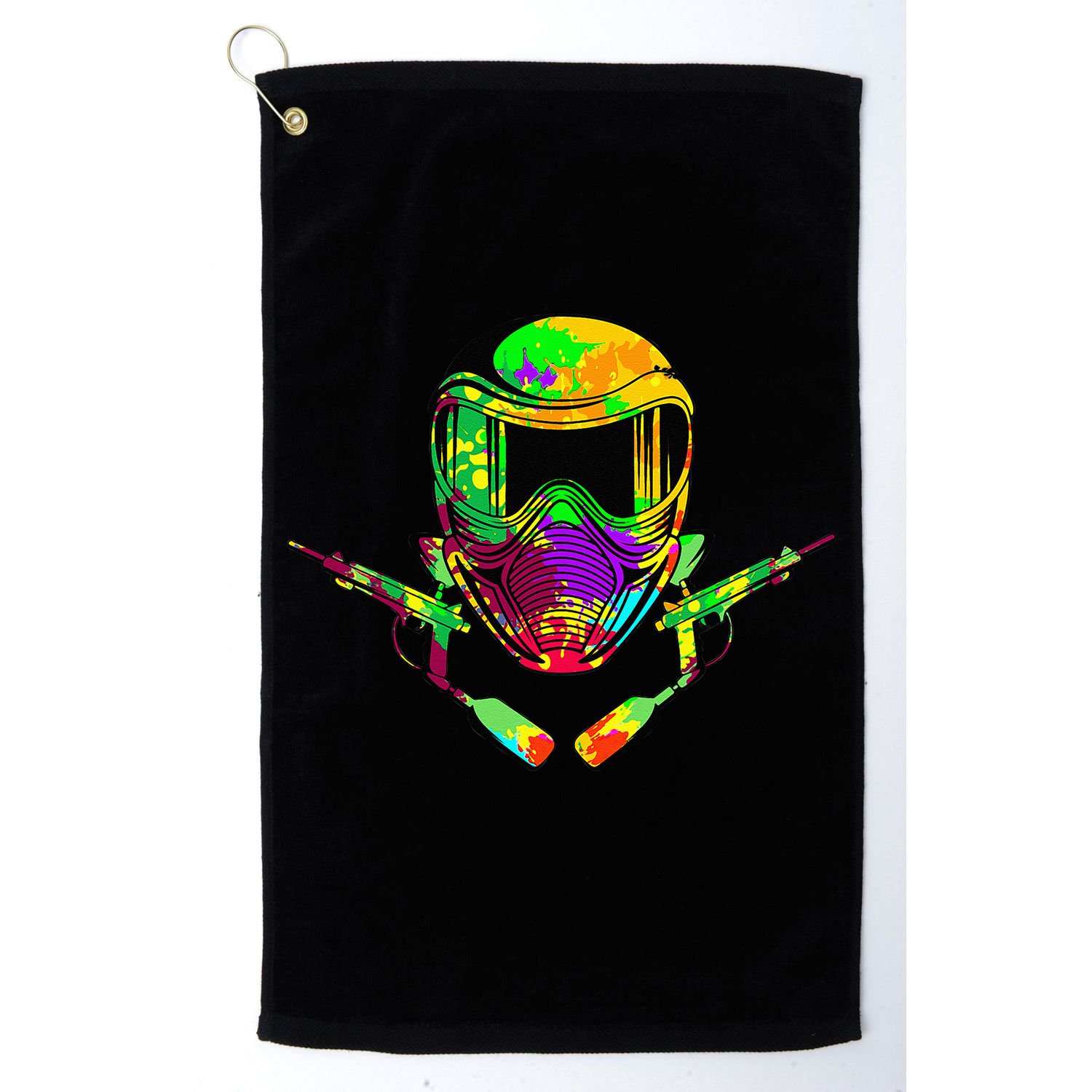 Paintball Player Paint Shooting Paintballer Air Gun Golf Towel