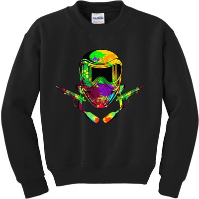 Paintball Player Paint Shooting Paintballer Air Gun Kids Sweatshirt
