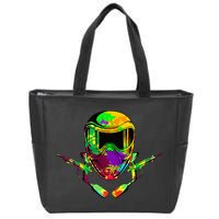Paintball Player Paint Shooting Paintballer Air Gun Zip Tote Bag