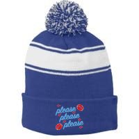 P.E..A.S.E P.L.E.A.S.E P.L.E.A.S. Song Stripe Pom Pom Beanie