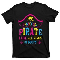 Pansexual Pride Pirate LGBTQ Month Pans Flag Colors Funny T-Shirt