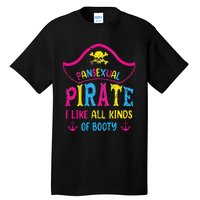 Pansexual Pride Pirate LGBTQ Month Pans Flag Colors Funny Tall T-Shirt