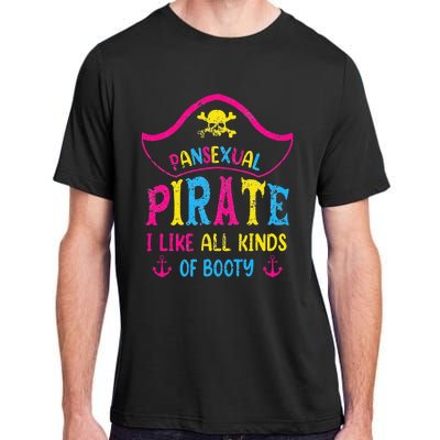 Pansexual Pride Pirate LGBTQ Month Pans Flag Colors Funny Adult ChromaSoft Performance T-Shirt