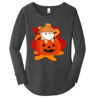 Pudgy Pumpkin Women's Perfect Tri Tunic Long Sleeve Shirt