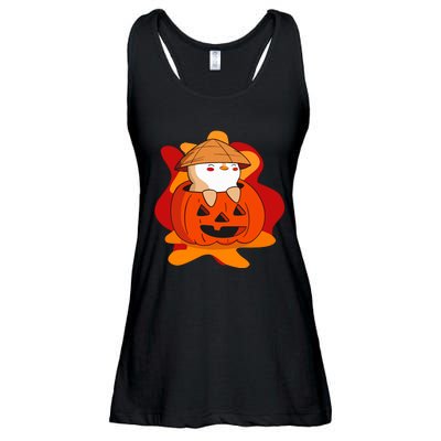 Pudgy Pumpkin Ladies Essential Flowy Tank