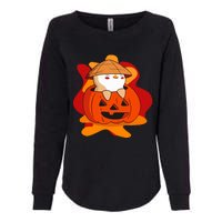 Pudgy Pumpkin Womens California Wash Sweatshirt