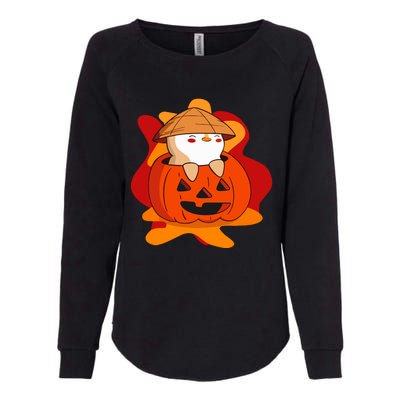 Pudgy Pumpkin Womens California Wash Sweatshirt