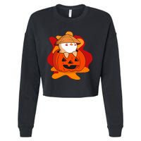 Pudgy Pumpkin Cropped Pullover Crew