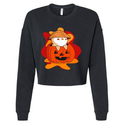 Pudgy Pumpkin Cropped Pullover Crew