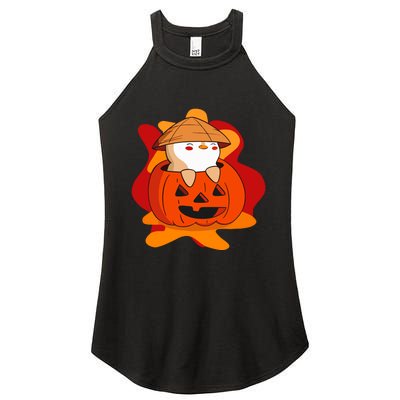 Pudgy Pumpkin Women's Perfect Tri Rocker Tank