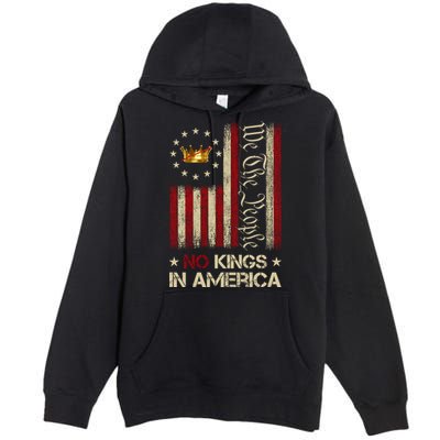 Patriotic Pro-Democracy Protest June 14 No Kings In America Premium Pullover Hoodie