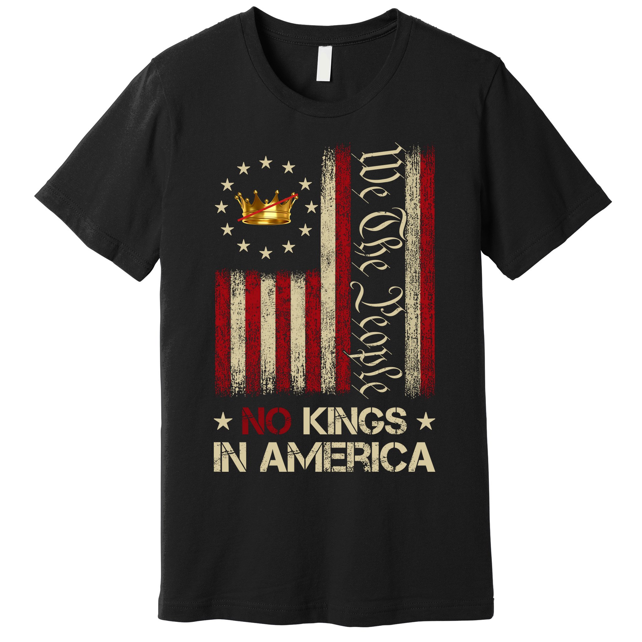Patriotic Pro-Democracy Protest June 14 No Kings In America Premium T-Shirt