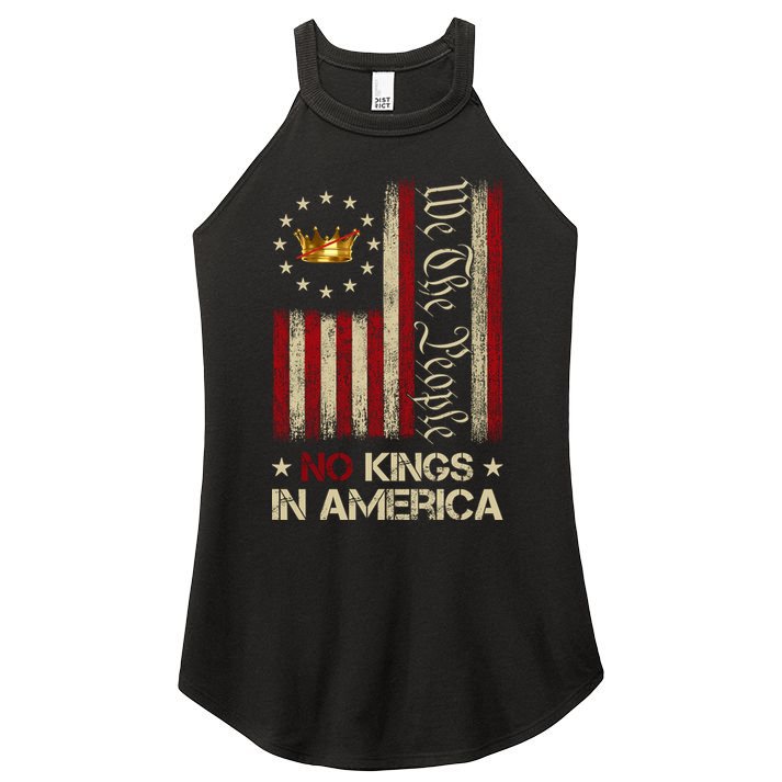 Patriotic Pro-Democracy Protest June 14 No Kings In America Women's Perfect Tri Rocker Tank