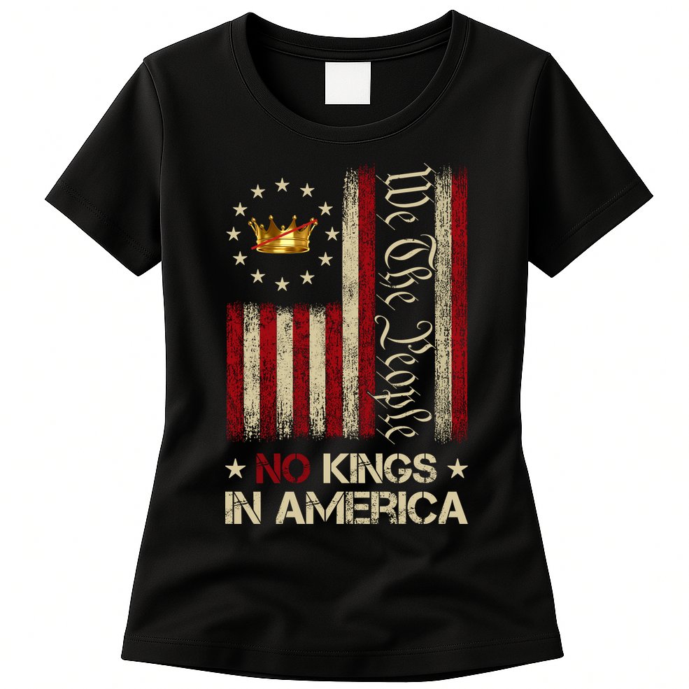 Patriotic Pro-Democracy Protest June 14 No Kings In America Womens T-Shirt