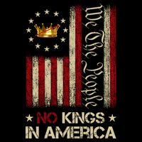Patriotic Pro-Democracy Protest June 14 No Kings In America Womens T-Shirt