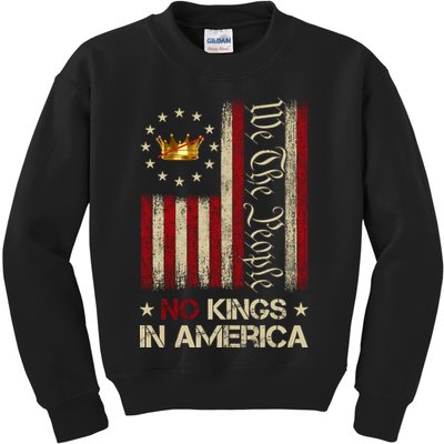 Patriotic Pro-Democracy Protest June 14 No Kings In America Kids Sweatshirt