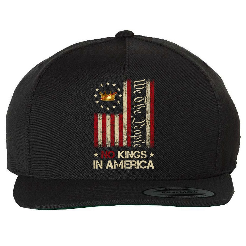 Patriotic Pro-Democracy Protest June 14 No Kings In America Wool Snapback Cap