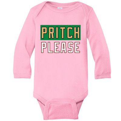 Pritch Please Baby Long Sleeve Bodysuit